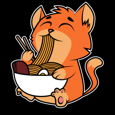 Motiv Katze Ramen Nudeln