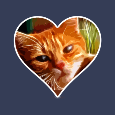 Motiv Katzenherz Katze Tier Haustier Liebe Geschenk