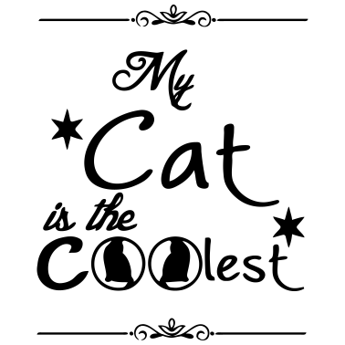 Motiv Coolest Cat Katze Spruch Tier Geschenk