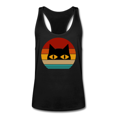 Katzen Tank Top - retro katze