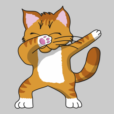 Motiv Dabbende Katze Dab Cat Süße Katze Geschenkidee