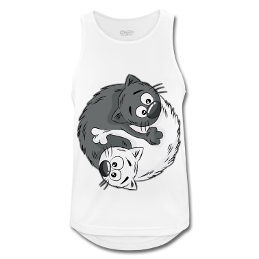 Katzen Tank Top - YIN Und YANG Katzen Kätzchen lustig Katze Cartoon