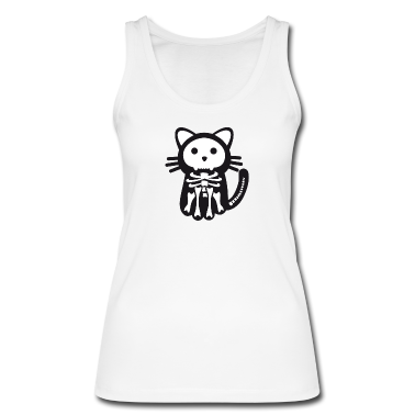 Katzen Tank Top - Katzen Skelett Halloween