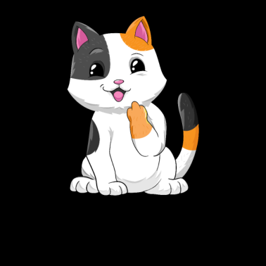 Motiv Freche Katze Geschenk Mittelfinger Hauskatze