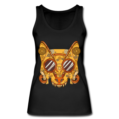 Katzen Tank Top - Steampunk Fuchs Tier Science Fiction Viktorianisch