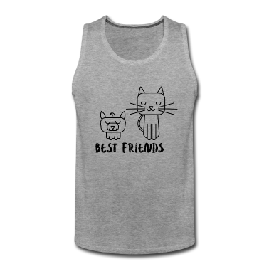 Katzen Tank Top - best friends süße Katze Hund Geschenk für Freunde