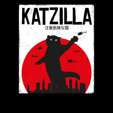Motiv Katzilla Kater Katze Japan Humor Kätzchen Geschenk