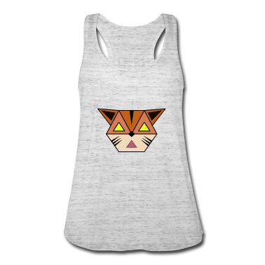 Katzen Tank Top - Katze Geometrisch Dreiecke Ausgefallen Kätzchen