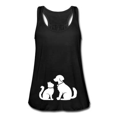 Katzen Tank Top - Cat Dog together - Katze Hund zusammen - Haustiere