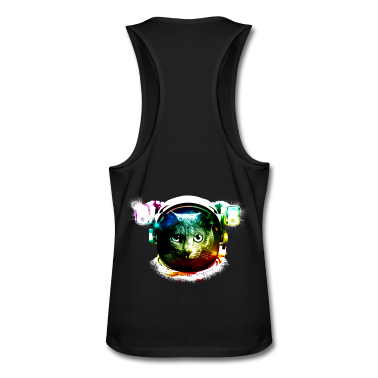 Katzen Tank Top - Bunte Austronauten Katze Astronaut Helm Regenbogen