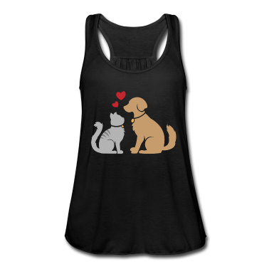 Katzen Tank Top - Katze und Hund - Cat and dog - chat et chien