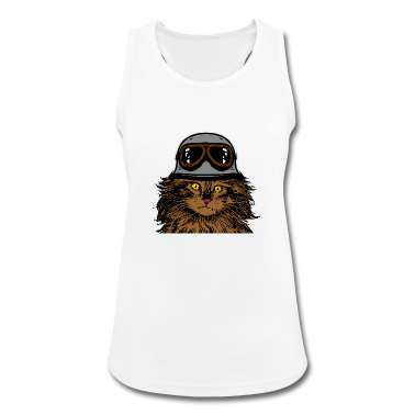 Katzen Tank Top - LUSTIGES MOTORRAD KATZEN T-SHIRT IDEE KINDER MANN