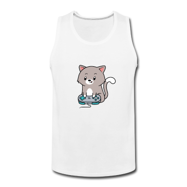 Katzen Tank Top - Gaming zocken daddeln Katze Geschenk