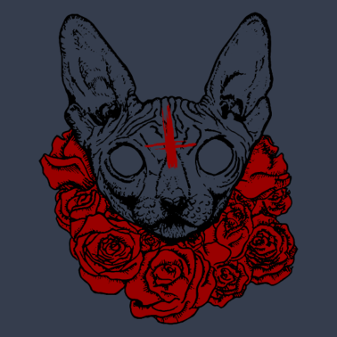 Motiv Katze gruselig Katzen Geschenk Katzengesicht