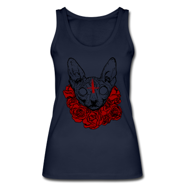 Katzen Tank Top - Katze gruselig Katzen Geschenk Katzengesicht