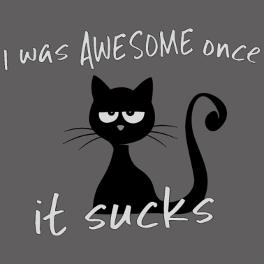 Motiv grumpy awesome cat Katze war doof lustig Geschenk