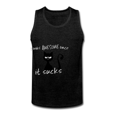 Katzen Tank Top - grumpy awesome cat Katze war doof lustig Geschenk