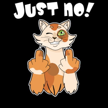 Motiv Freche Katze Mittelfinger Katzenshirt