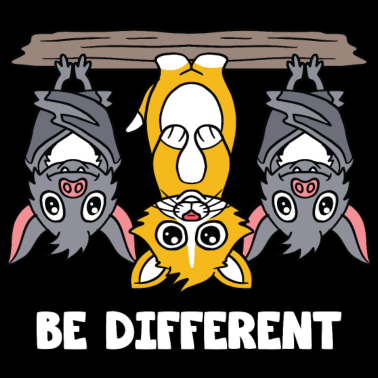 Motiv Be Different Katzen Fledermäuse Katze Fledermaus