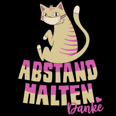 Motiv Abstand Halten - Katze Katzen Katzenliebhaber