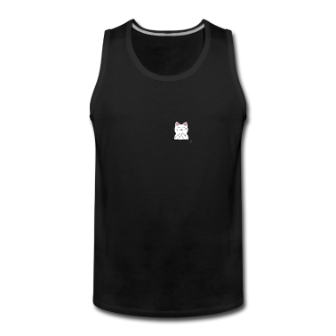 Katzen Tank Top - Katze Mittelfinger Stinkefinger Lustig Brusttasche