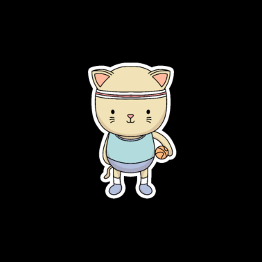 Motiv Katze Basketball