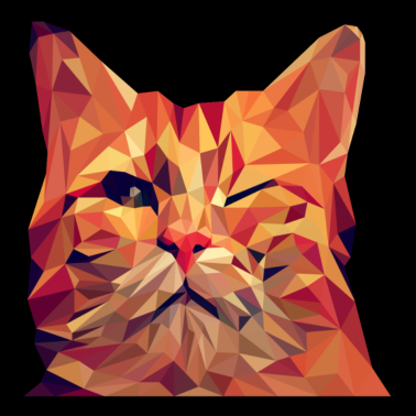 Motiv Katze Low Poly