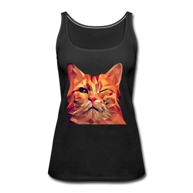 Katzen Tank Top - Katze Low Poly