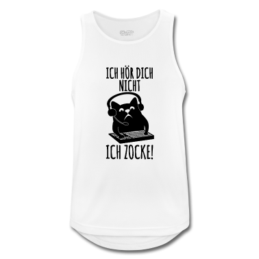 Katzen Tank Top - Ich hör dich nicht ich zocke Gamer Katze