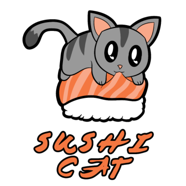 Motiv süße Sushi Katze