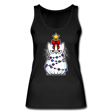 Katzen Tank Top - Katzen Weihnachtsbaum