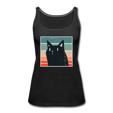 Katzen Tank Top - Retro Katze Retro Cat
