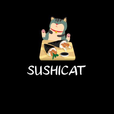 Motiv Sushicat Katze Japanisch Geschenk T-Shirt