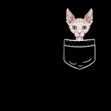 Motiv Sphynx Katze Nacktkatze Tasche Pocket Geschenk