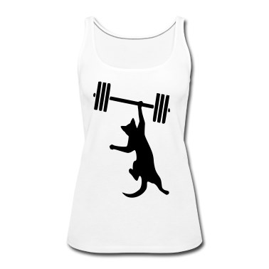 Katzen Tank Top - Hantel Katze workout