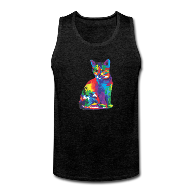 Katzen Tank Top - Regenbogen Katze