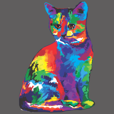 Motiv Regenbogen Katze