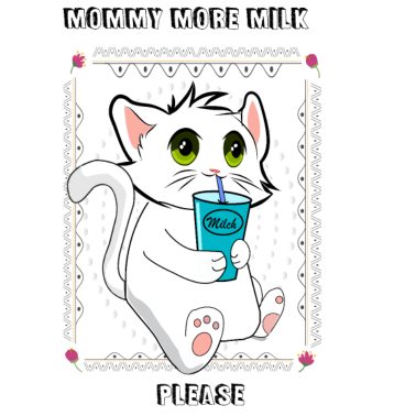 Motiv Katze Milch Geschenkidee