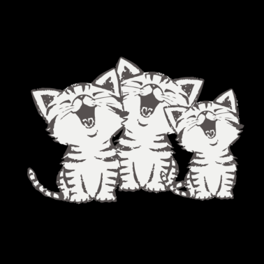 Motiv Katzen Katzenchor singende Katzen Geschenk Miau