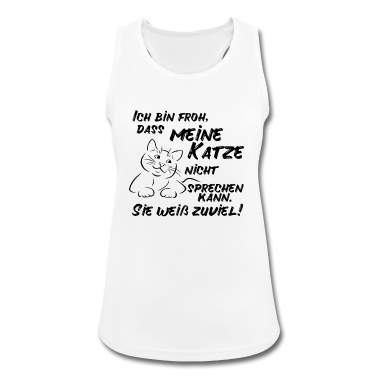Katzen Tank Top - Katze Weiß Zuviel Kätzchen Geschenk Geschenkidee