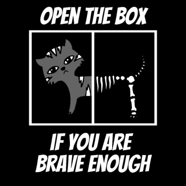 Motiv Schroedingers Cat Schrödingers Katze in Kiste