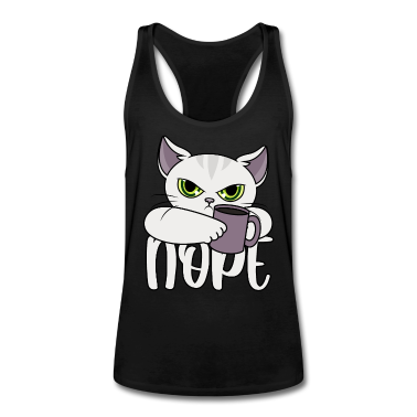 Katzen Tank Top - Nope Katze Kaffee