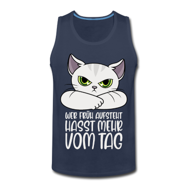 Katzen Tank Top - Wer früh aufsteht hasst mehr vom Tag Katze