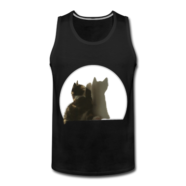 Katzen Tank Top - Katze Schatten Kitten Kätzchen Silhouette