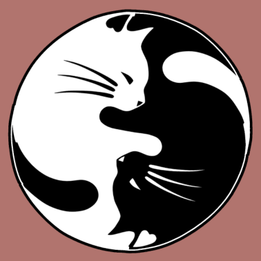 Motiv Yin-Yang-Katze