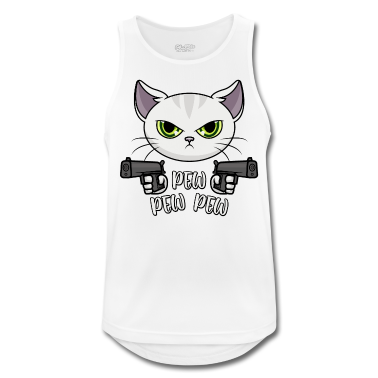 Katzen Tank Top - Pew Pew Madafakas Pew Pew Pew Katze