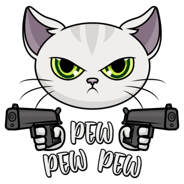 Motiv Pew Pew Madafakas Pew Pew Pew Katze
