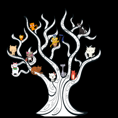 Motiv Baum mit Katzen - Katzenbaum