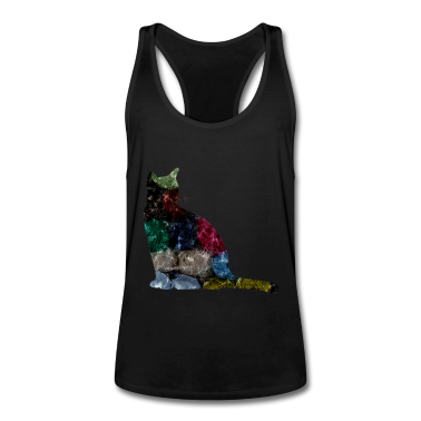 Katzen Tank Top - Katze Haustier Wolle stricken bunt Maine coon