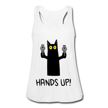 Katzen Tank Top - Schwarze Katze Hände hoch!